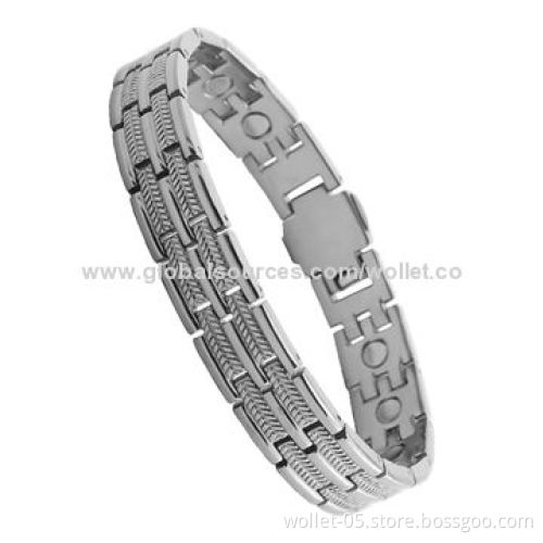 316L Stainless Steel Bracelet with magnets healthcare function, suitable for couples